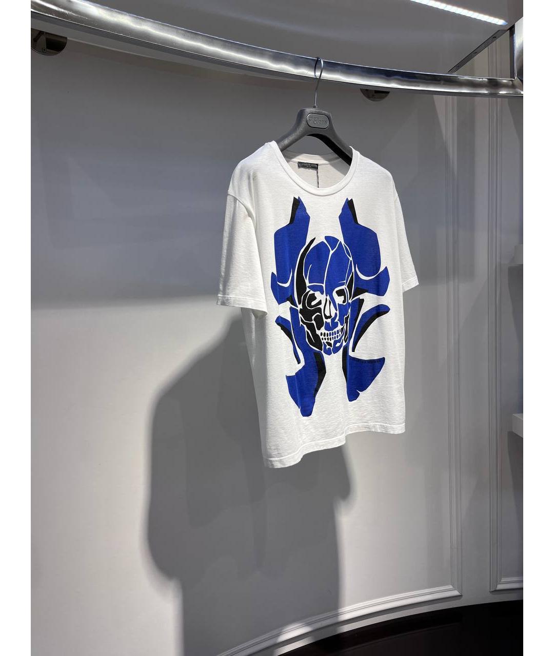 ALEXANDER MCQUEEN Белая хлопковая футболка, фото 2