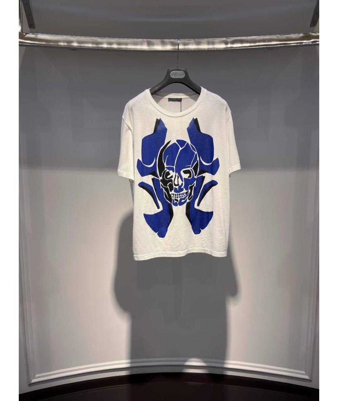 ALEXANDER MCQUEEN Белая хлопковая футболка, фото 4