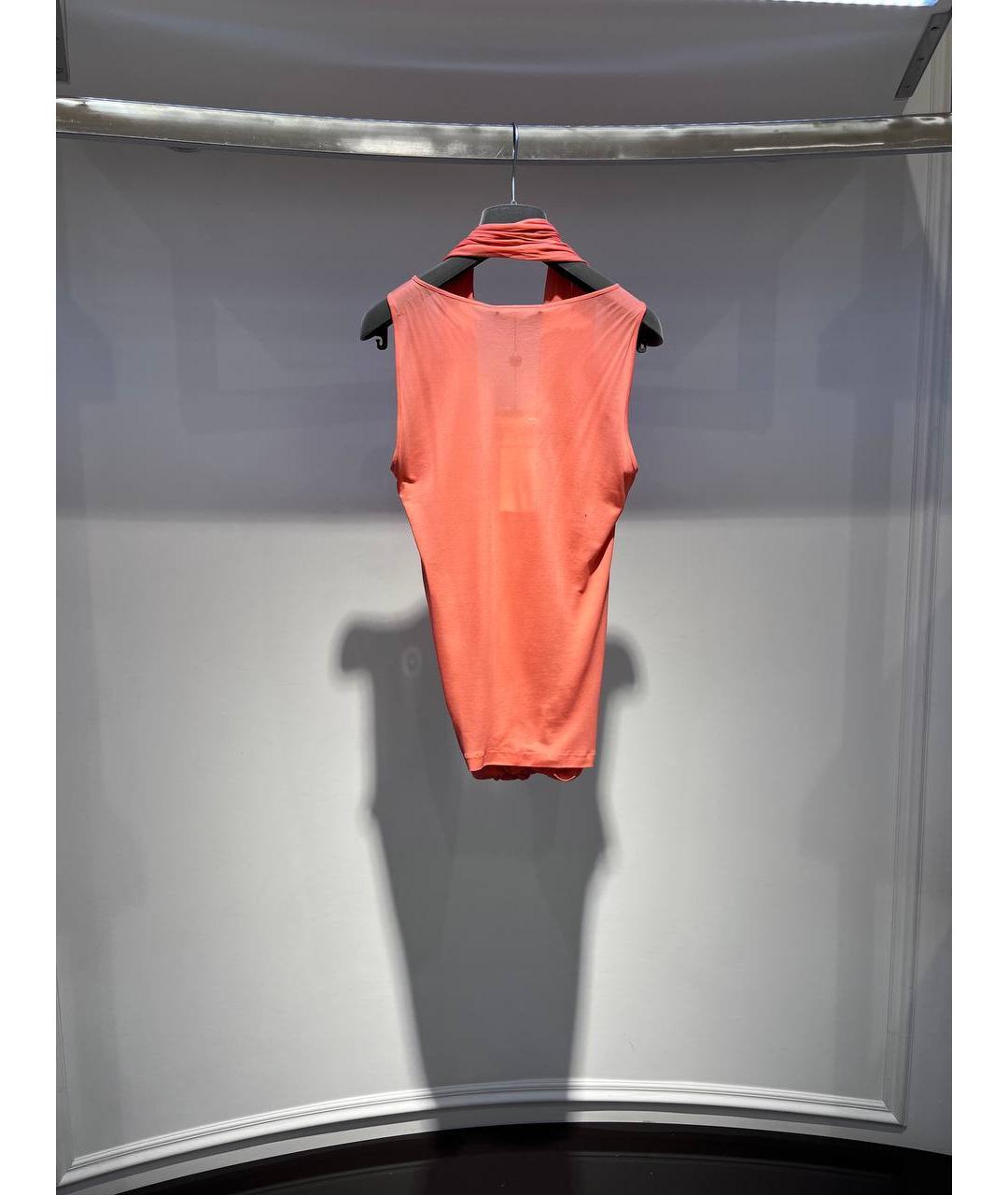 ALEXANDER MCQUEEN Коралловая вискозная майка, фото 3