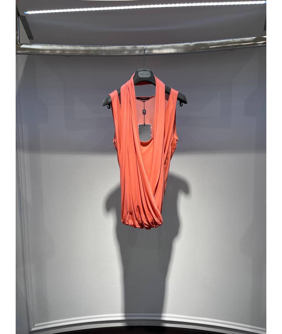 ALEXANDER MCQUEEN Коралловая вискозная майка, фото 4