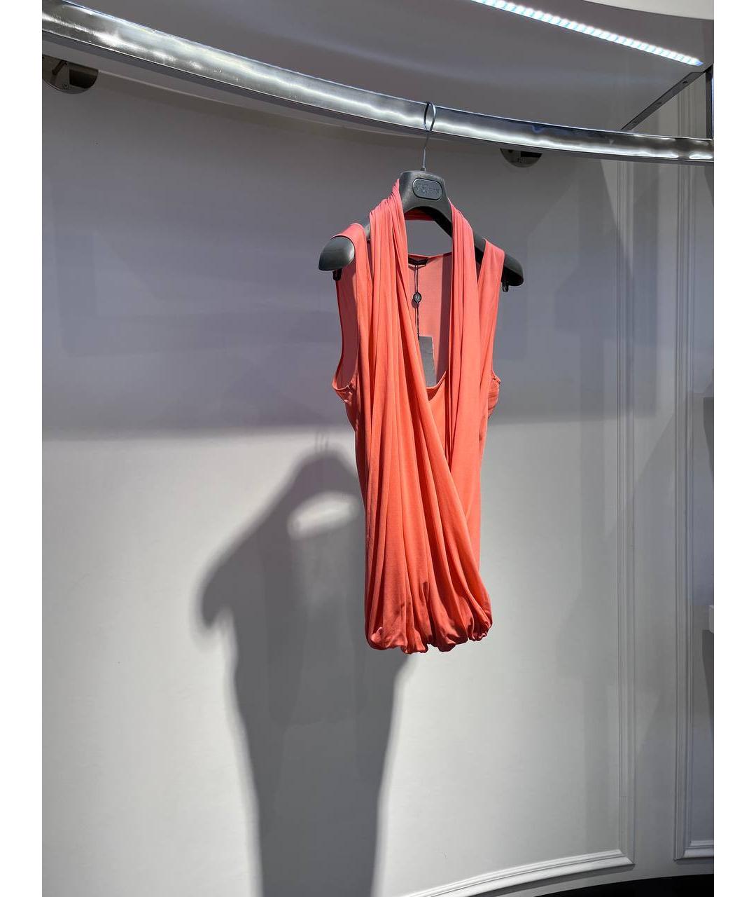 ALEXANDER MCQUEEN Коралловая вискозная майка, фото 2