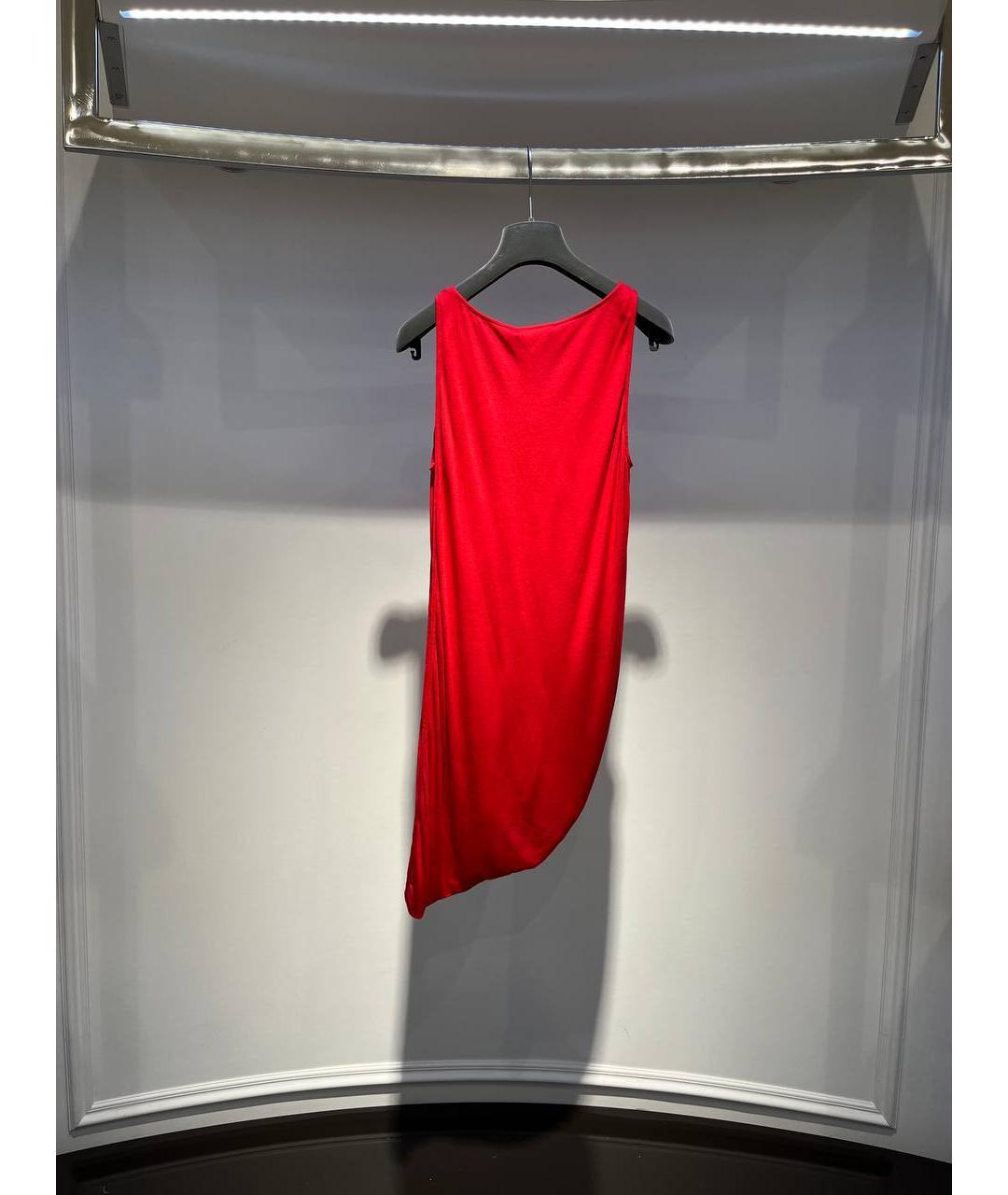 ALEXANDER MCQUEEN Красная шелковая майка, фото 3