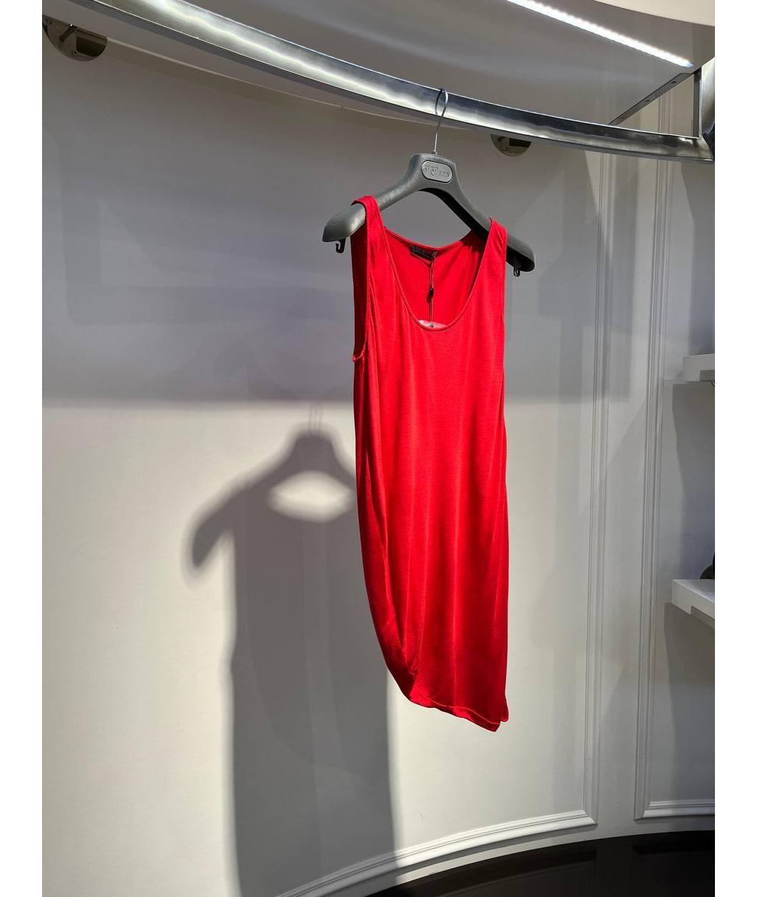 ALEXANDER MCQUEEN Красная шелковая майка, фото 2