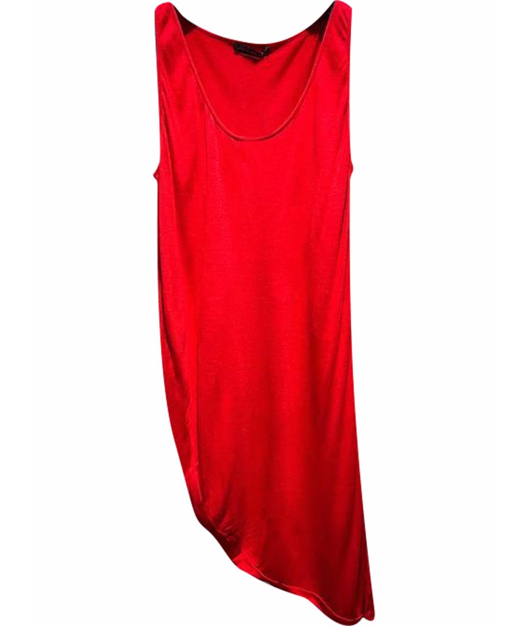 ALEXANDER MCQUEEN Красная шелковая майка, фото 1