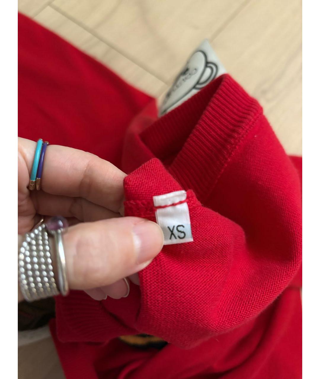 BOUTIQUE MOSCHINO Красный хлопковый джемпер / свитер, фото 5