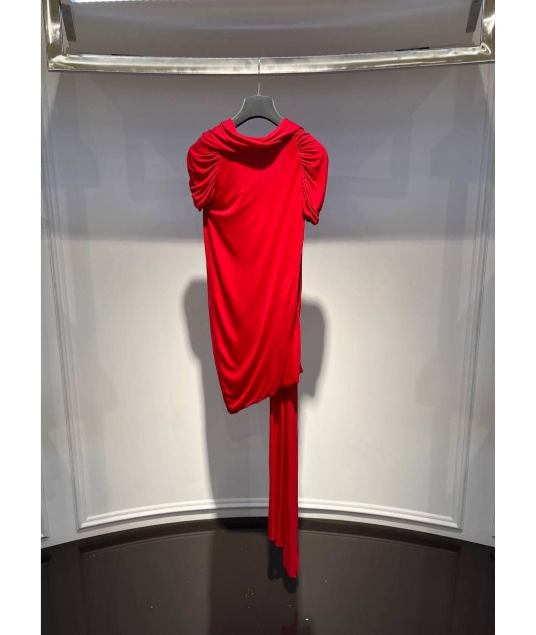 ALEXANDER MCQUEEN Красная шелковая блузы, фото 3