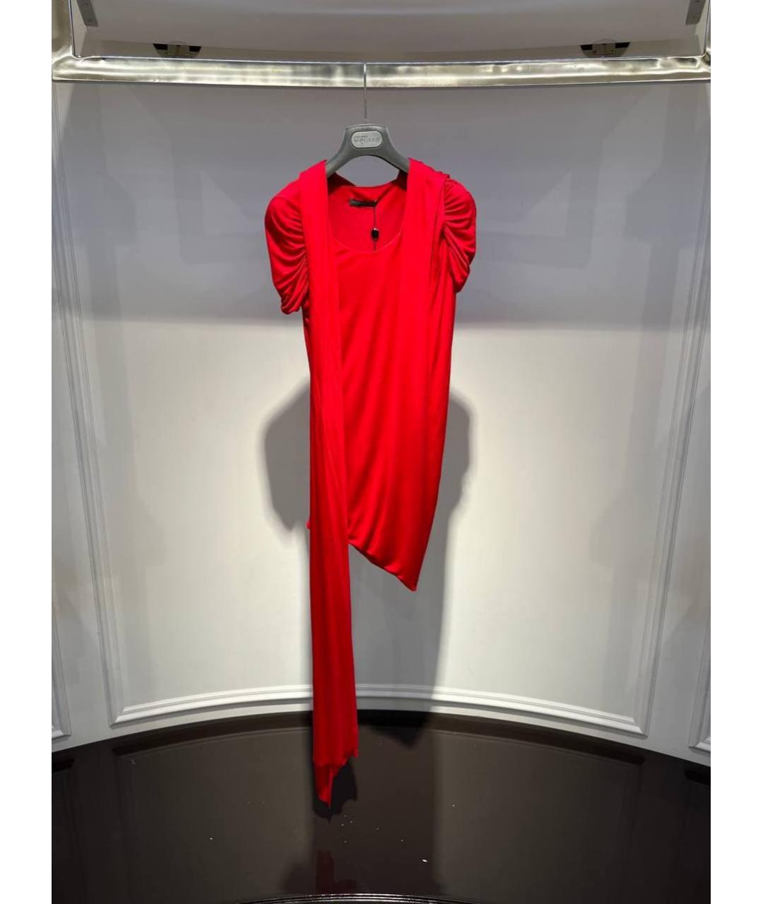 ALEXANDER MCQUEEN Красная шелковая блузы, фото 4