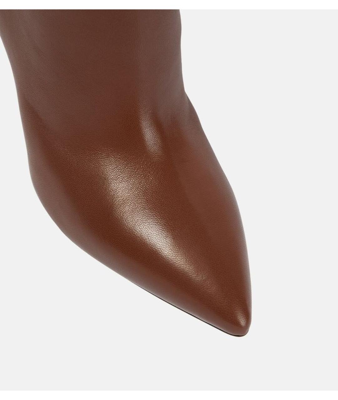 PARIS TEXAS Коричневые кожаные ботильоны, фото 4
