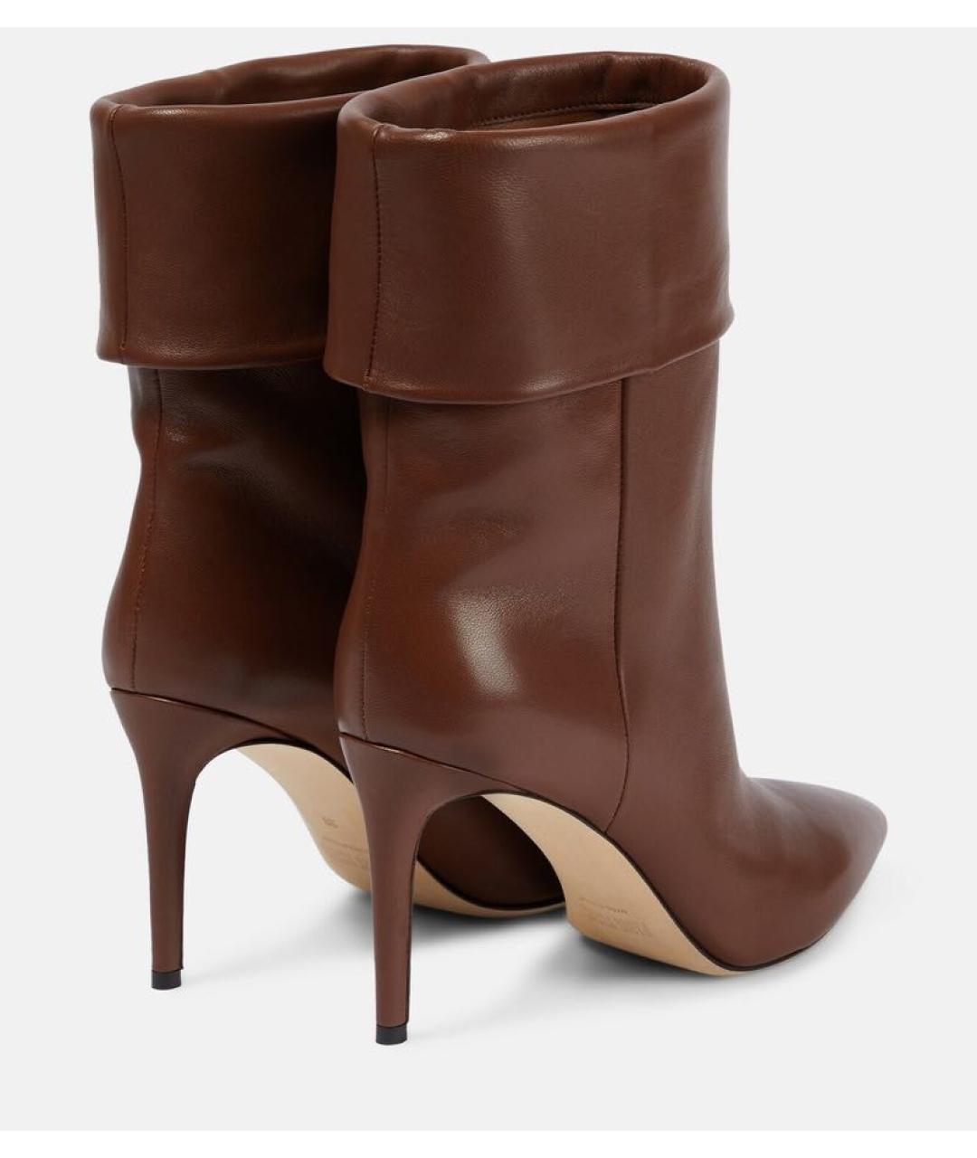 PARIS TEXAS Коричневые кожаные ботильоны, фото 2