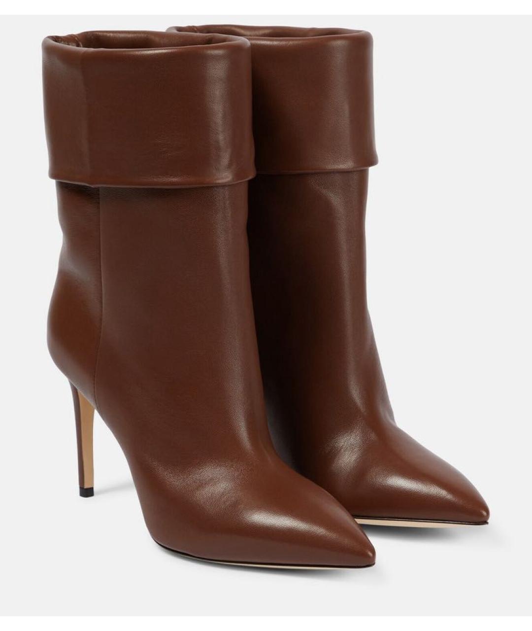PARIS TEXAS Коричневые кожаные ботильоны, фото 5