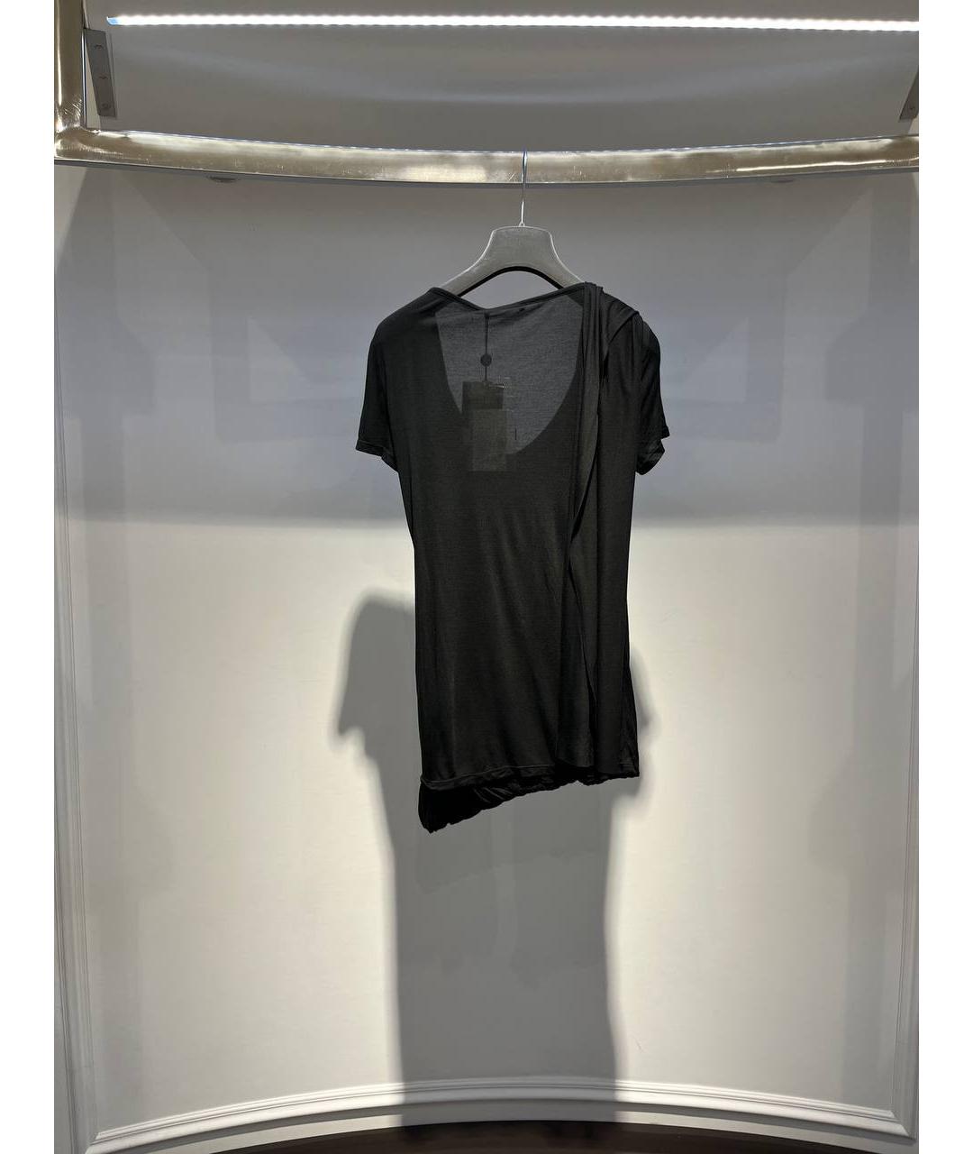 ALEXANDER MCQUEEN Черная шелковая футболка, фото 3