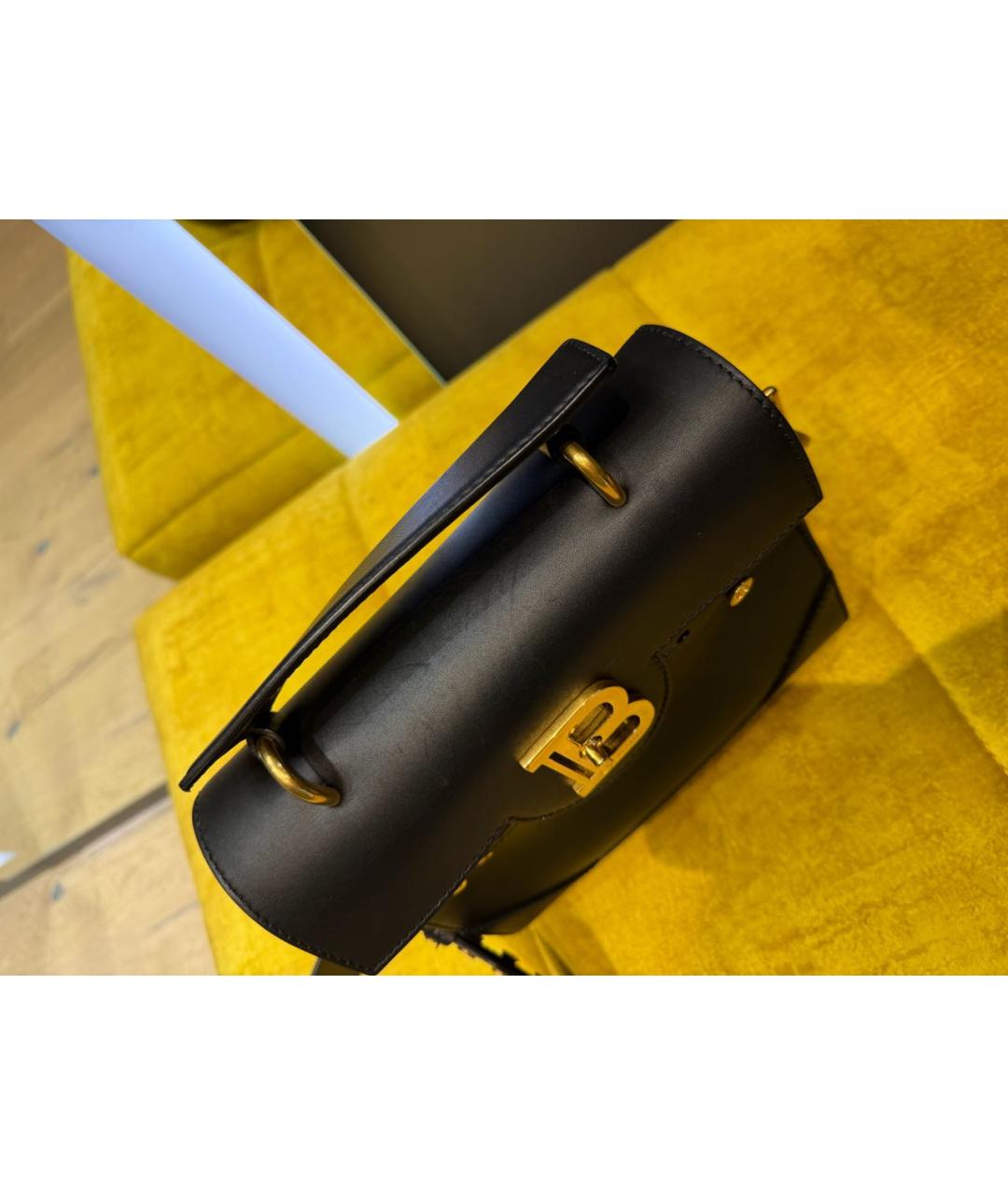 BALMAIN Черная кожаная сумка через плечо, фото 6