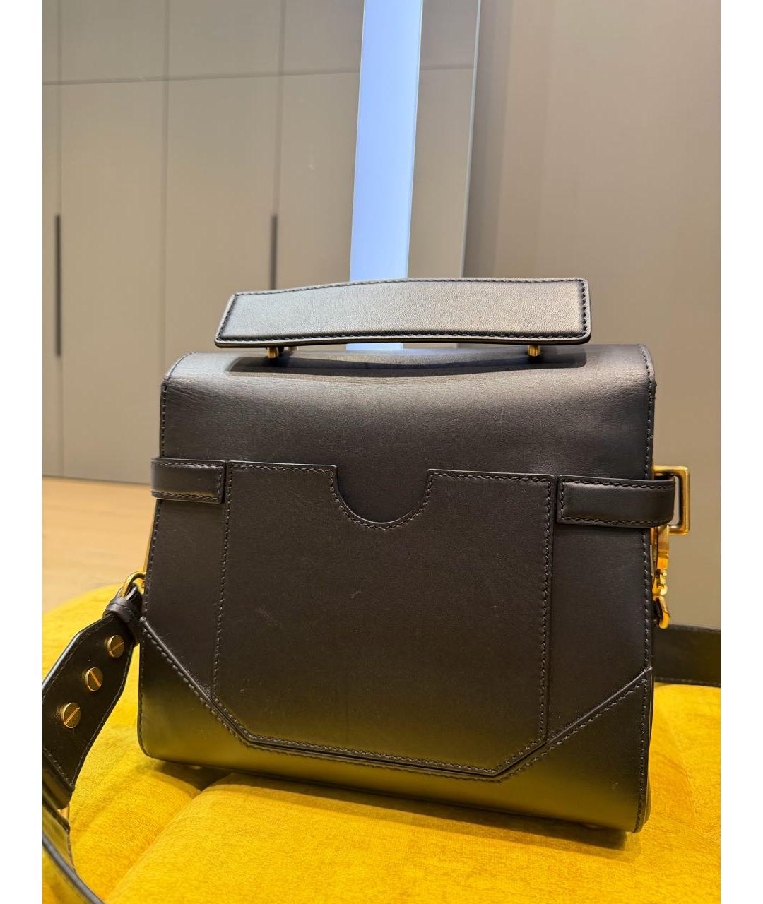 BALMAIN Черная кожаная сумка через плечо, фото 3