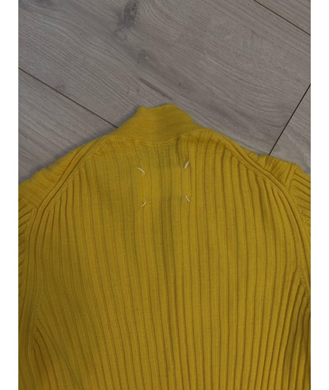 MAISON MARGIELA Желтое шерстяное повседневное платье, фото 4