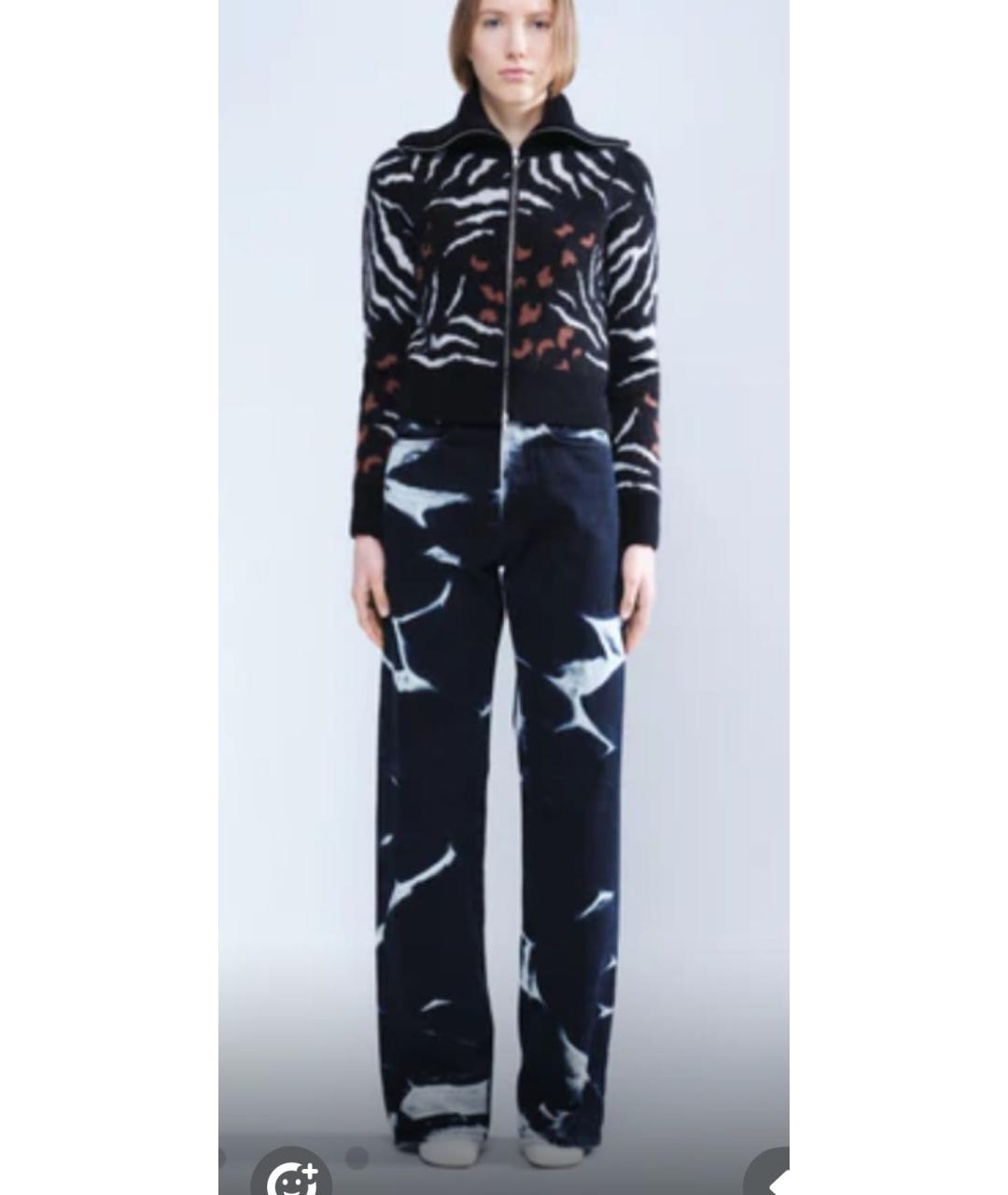 DRIES VAN NOTEN Темно-синие хлопковые прямые джинсы, фото 3