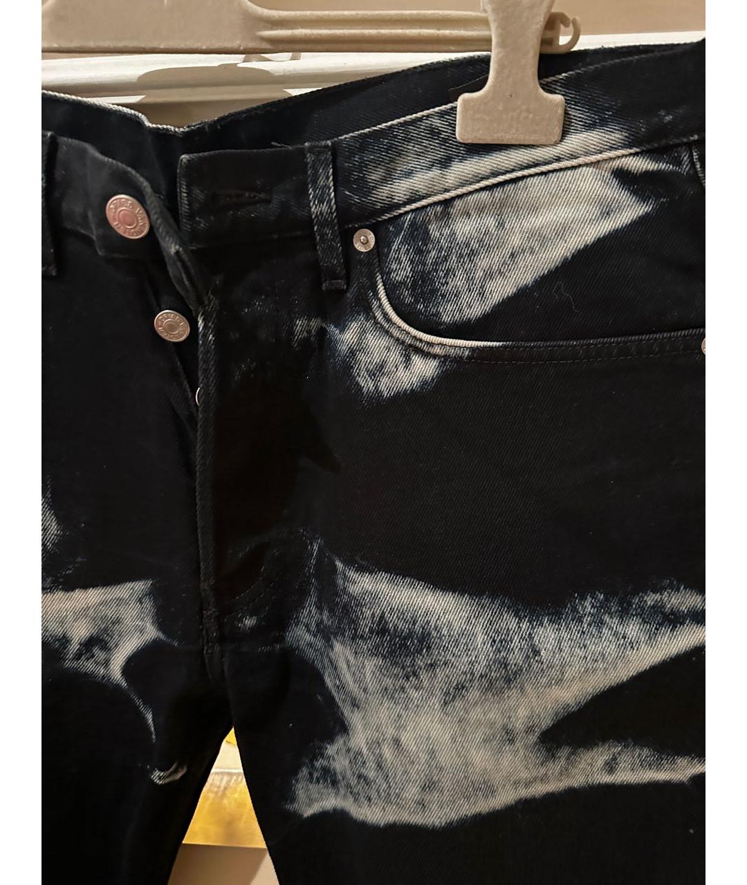 DRIES VAN NOTEN Темно-синие хлопковые прямые джинсы, фото 6