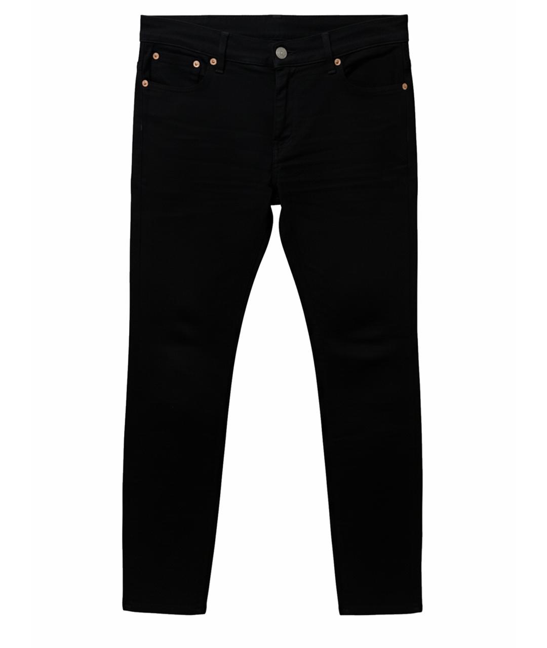 MM6 MAISON MARGIELA Черные хлопко-эластановые прямые джинсы, фото 1