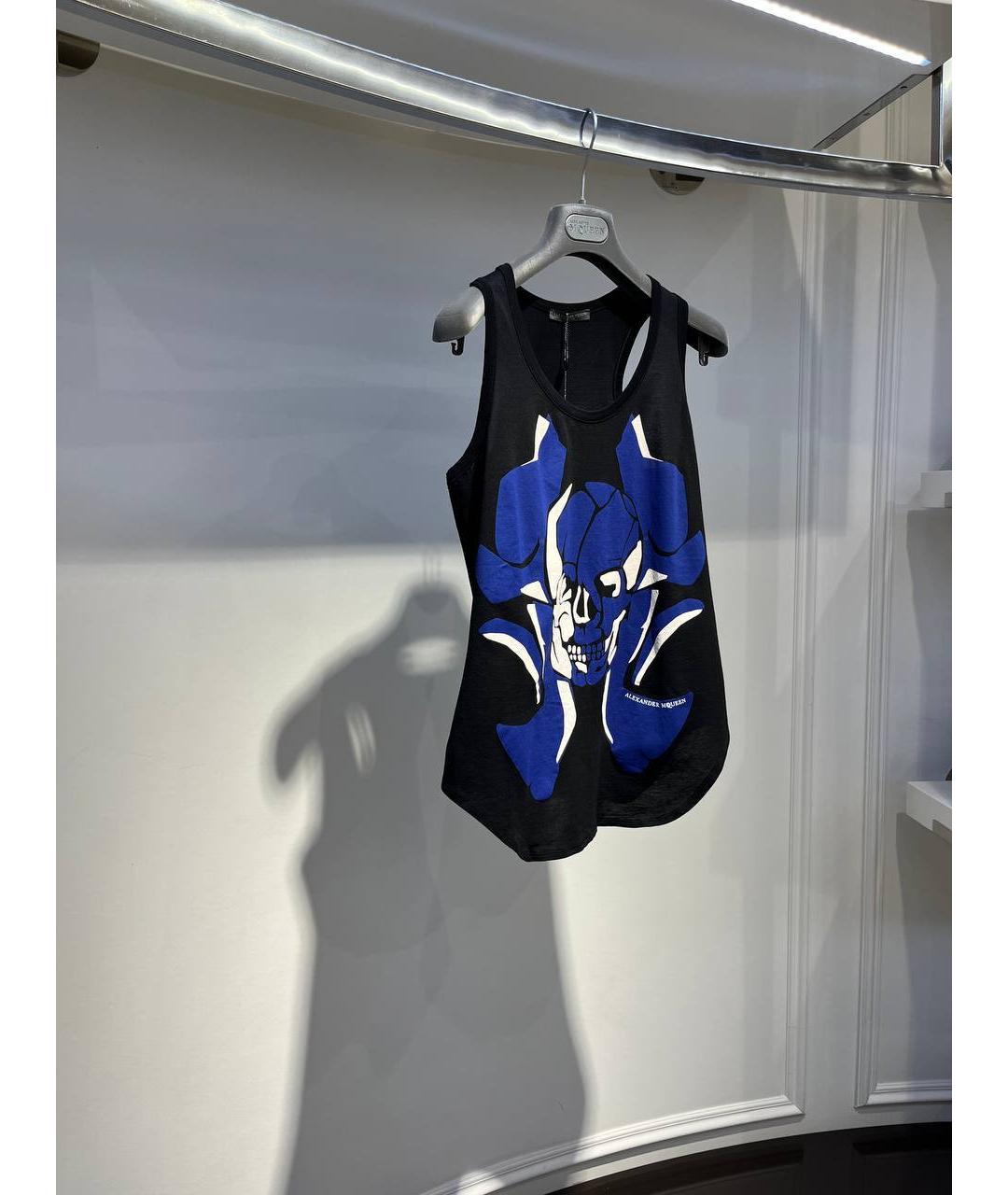 ALEXANDER MCQUEEN Черная хлопковая майка, фото 2