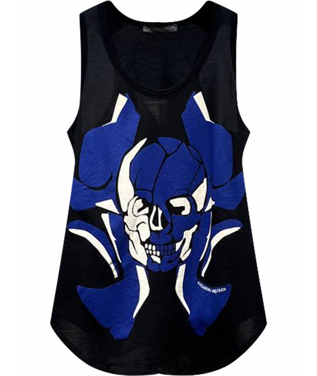 ALEXANDER MCQUEEN Черная хлопковая майка, фото 1