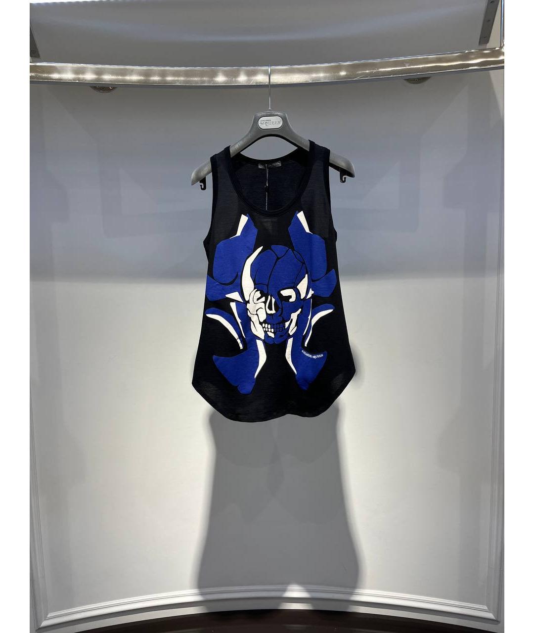 ALEXANDER MCQUEEN Черная хлопковая майка, фото 4