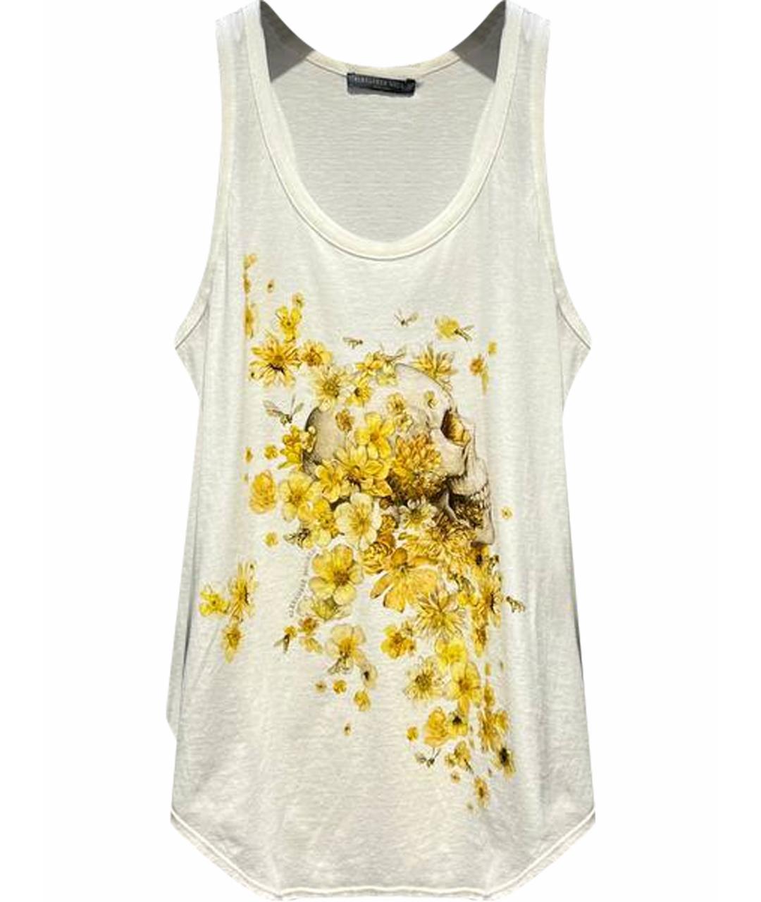 ALEXANDER MCQUEEN Белая хлопковая майка, фото 1