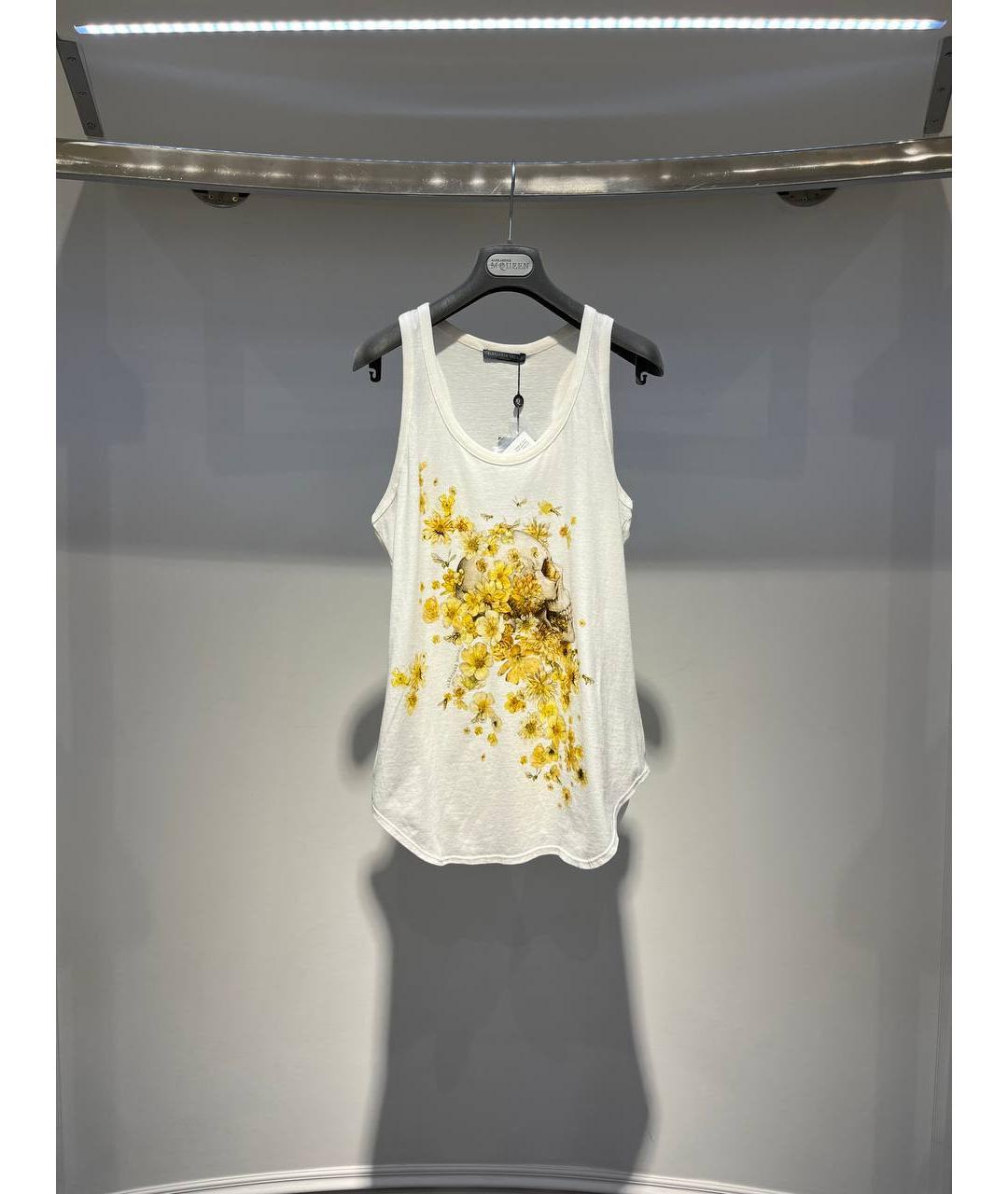 ALEXANDER MCQUEEN Белая хлопковая майка, фото 4