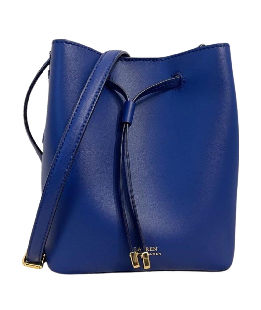 RALPH LAUREN Синяя кожаная сумка через плечо, фото 1