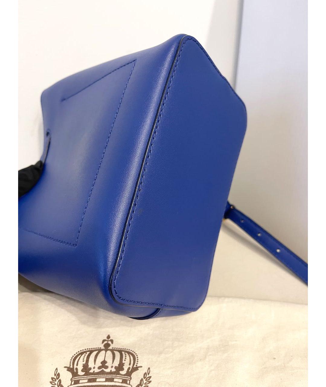 RALPH LAUREN Синяя кожаная сумка через плечо, фото 3