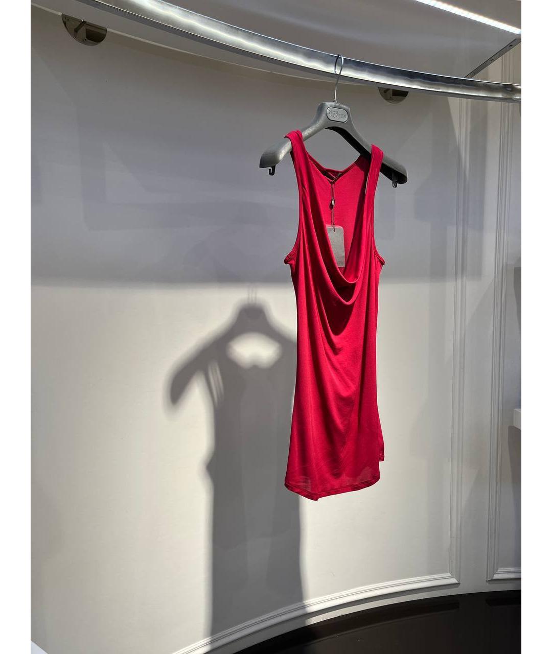 ALEXANDER MCQUEEN Красная вискозная майка, фото 2