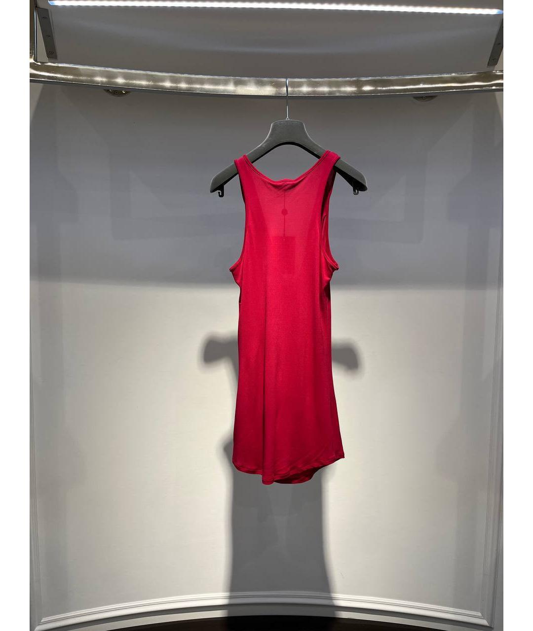 ALEXANDER MCQUEEN Красная вискозная майка, фото 3