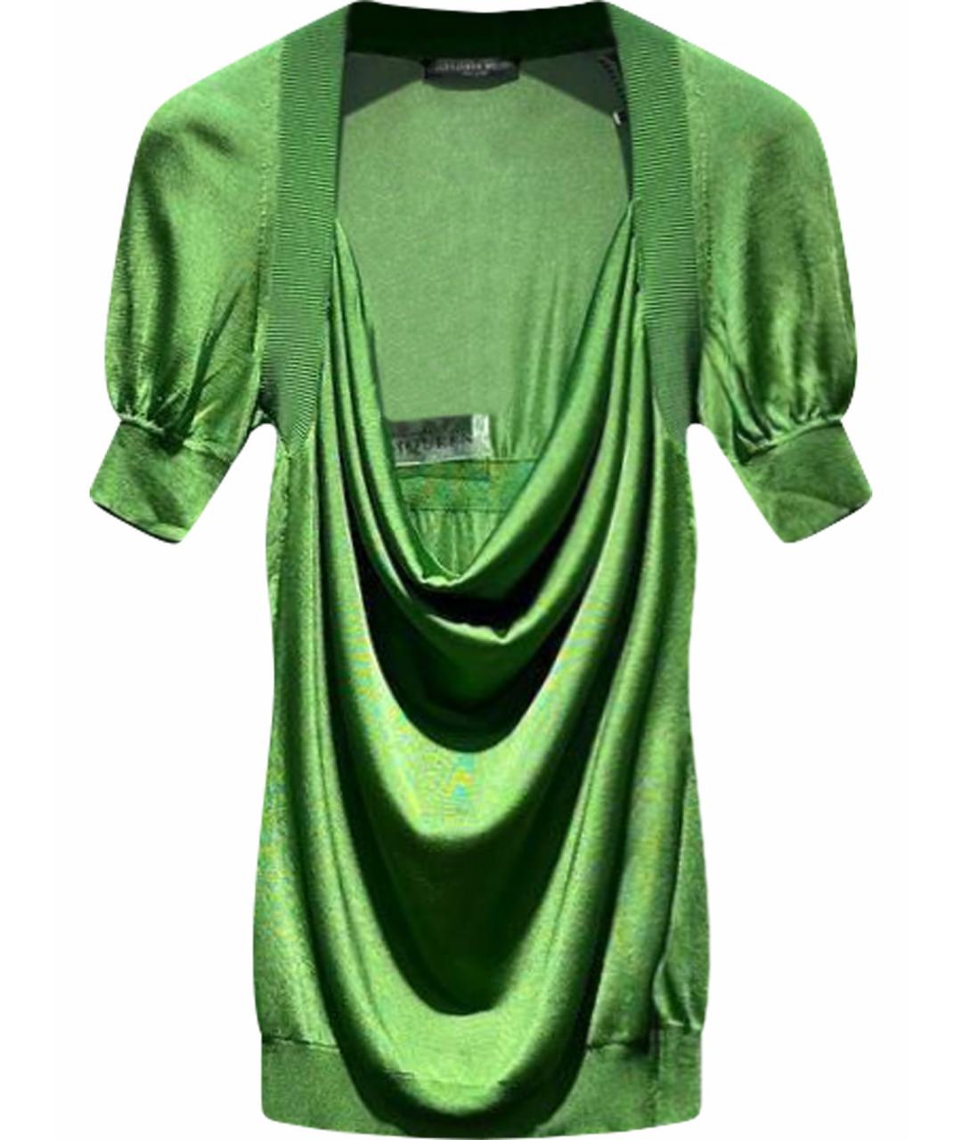 ALEXANDER MCQUEEN Зеленый вискозный джемпер / свитер, фото 1