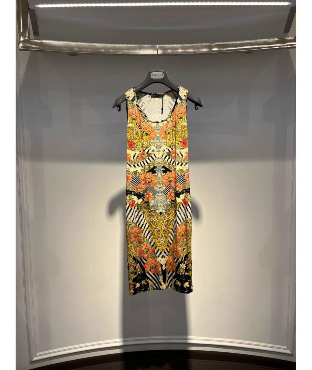 ALEXANDER MCQUEEN Мульти вискозное повседневное платье, фото 4