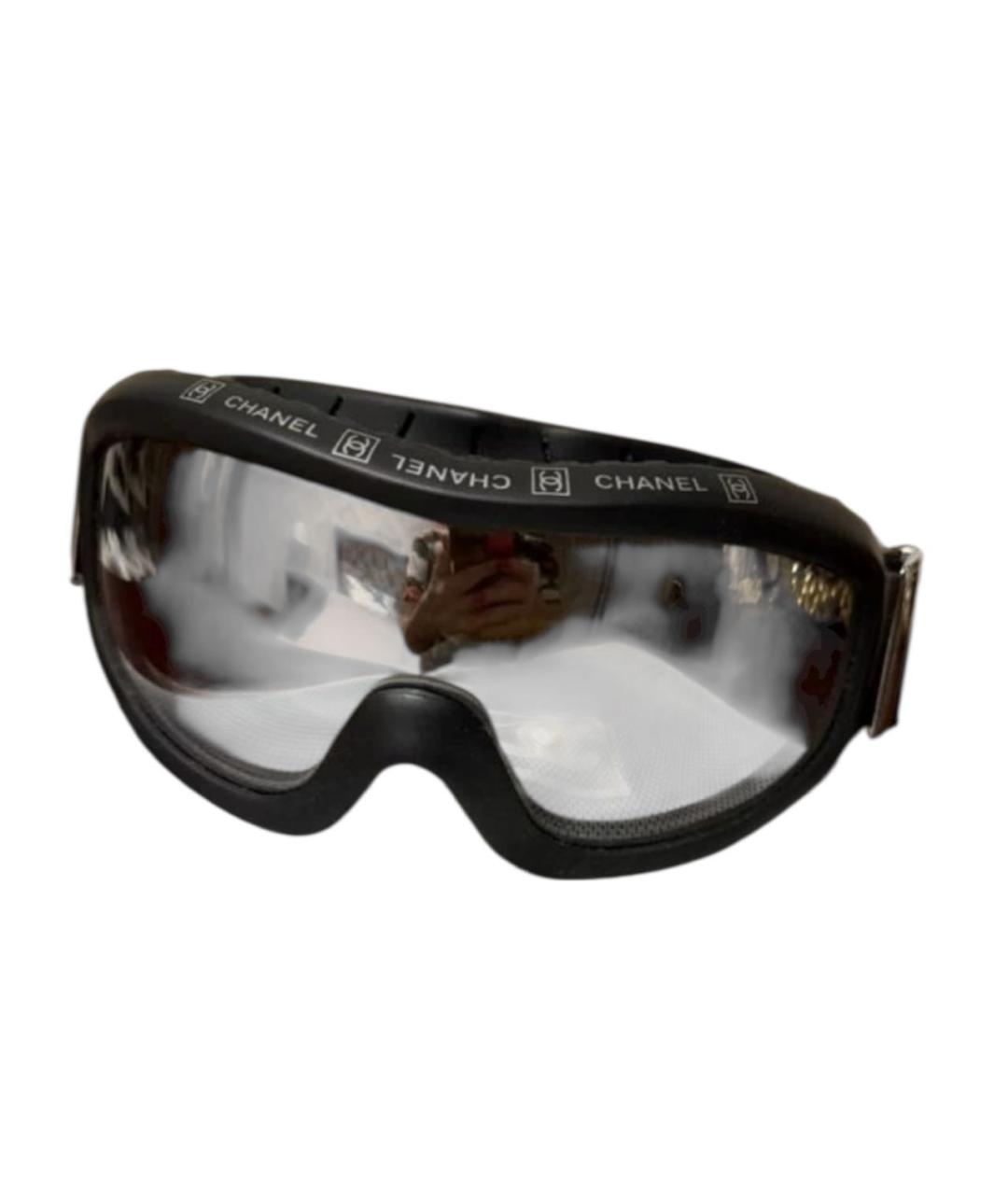 CHANEL Черные пластиковые солнцезащитные очки, фото 2