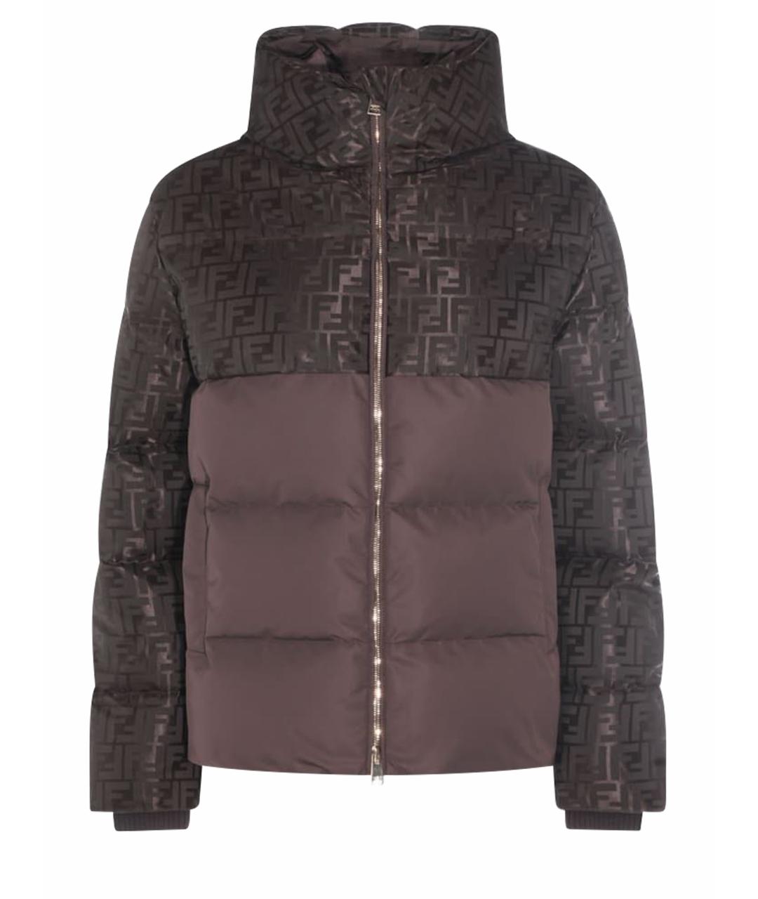 FENDI Коричневый пуховик, фото 1