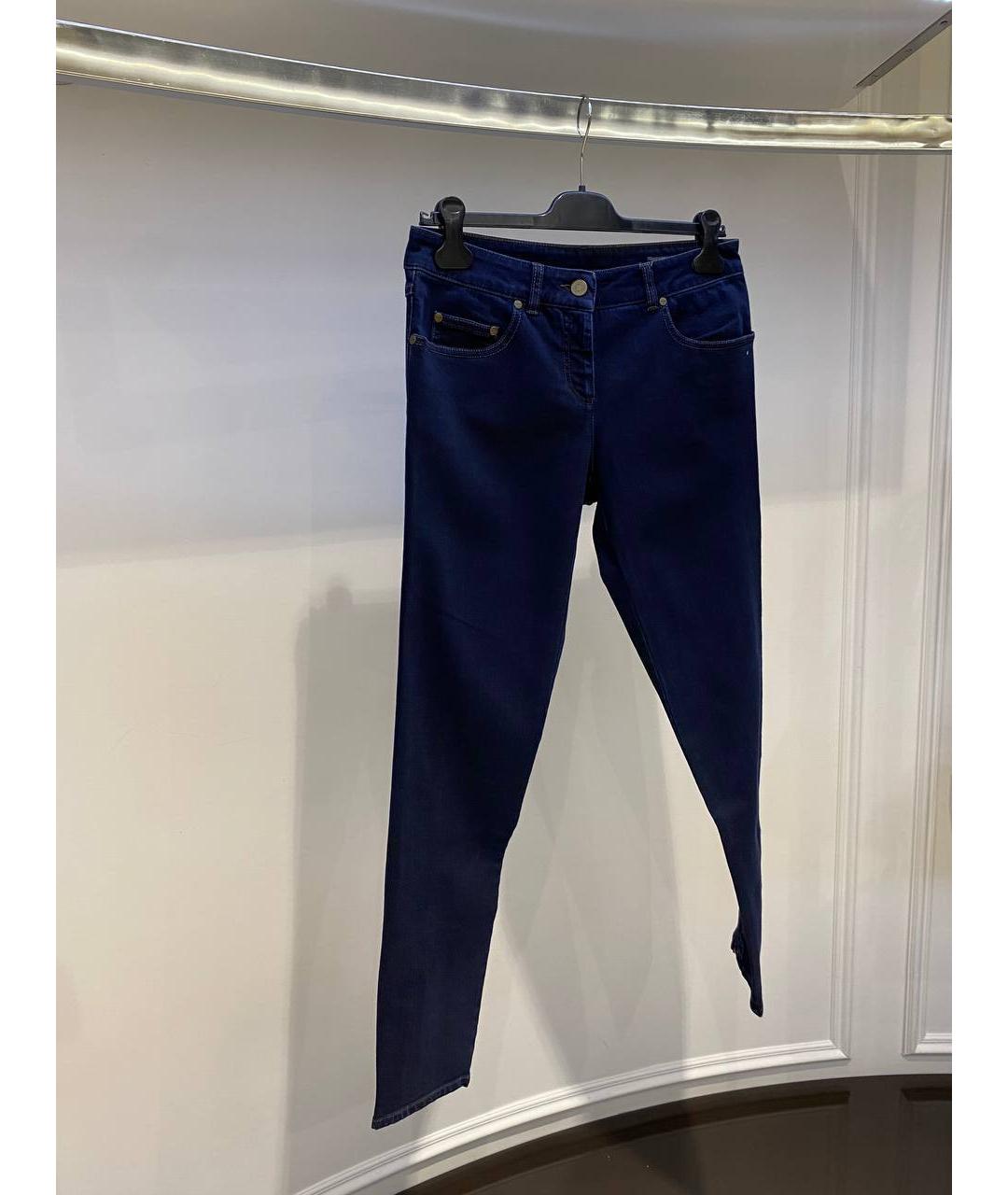 ALEXANDER MCQUEEN Темно-синие хлопковые прямые джинсы, фото 2