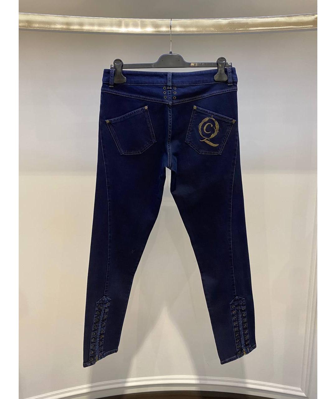 ALEXANDER MCQUEEN Темно-синие хлопковые прямые джинсы, фото 3