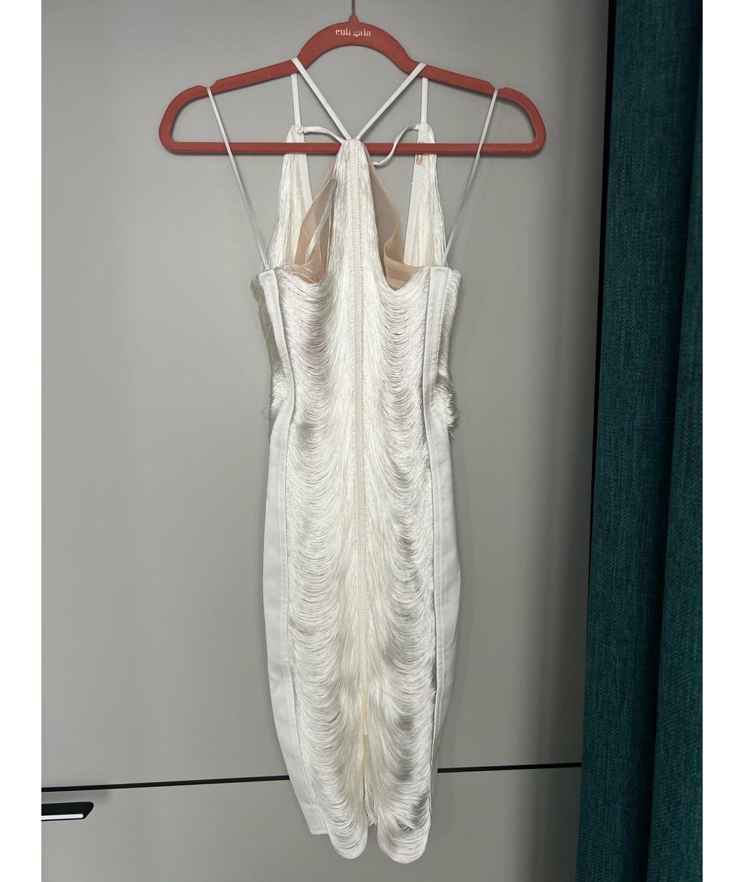 CULT GAIA Белое сетчатое коктейльное платье, фото 6