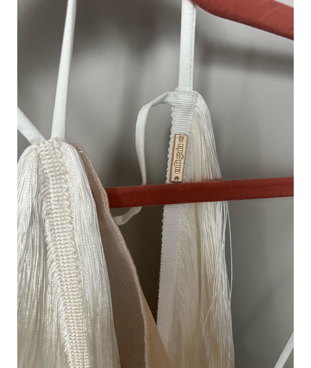 CULT GAIA Белое сетчатое коктейльное платье, фото 7