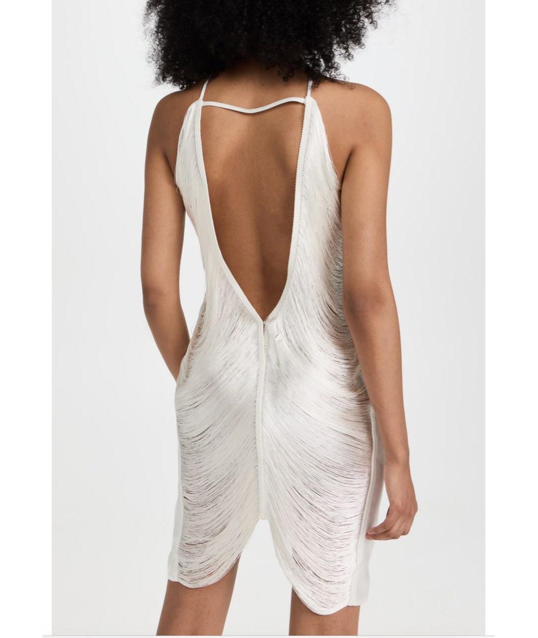 CULT GAIA Белое сетчатое коктейльное платье, фото 3