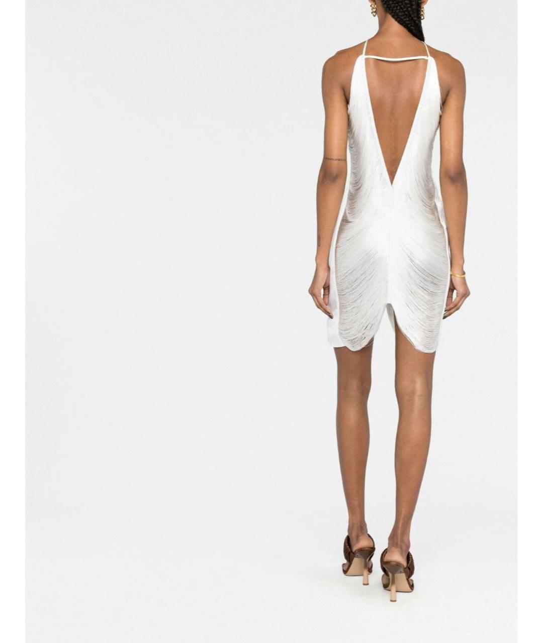 CULT GAIA Белое сетчатое коктейльное платье, фото 4