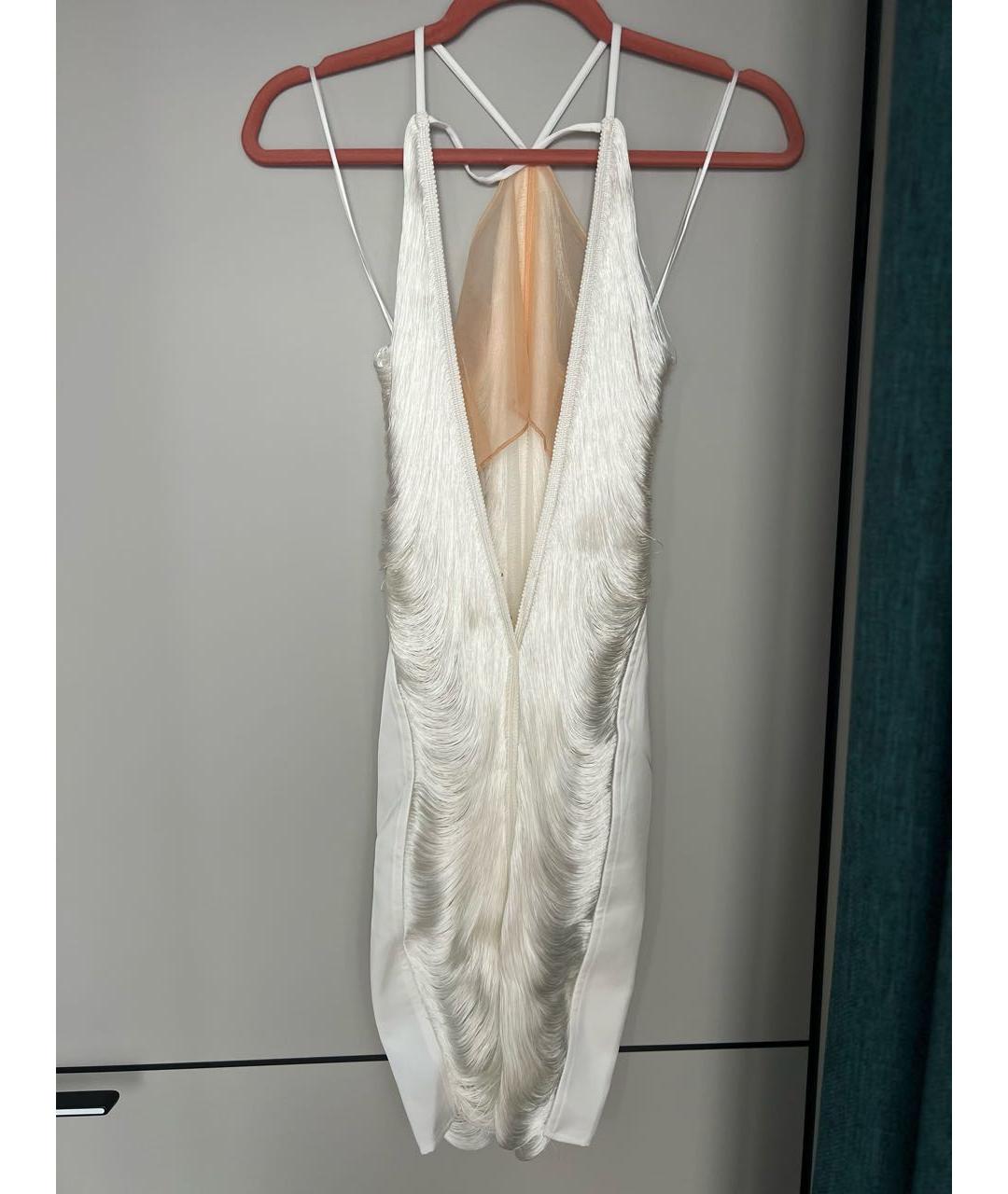 CULT GAIA Белое сетчатое коктейльное платье, фото 9