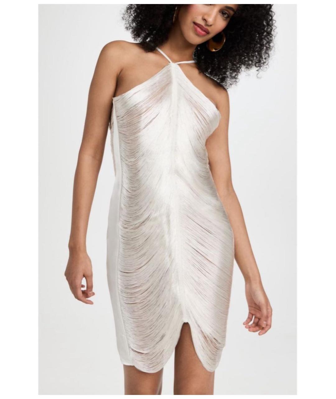 CULT GAIA Белое сетчатое коктейльное платье, фото 2