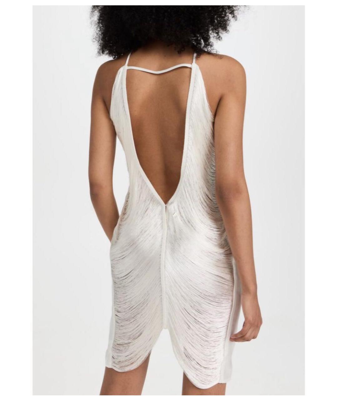 CULT GAIA Белое сетчатое коктейльное платье, фото 8