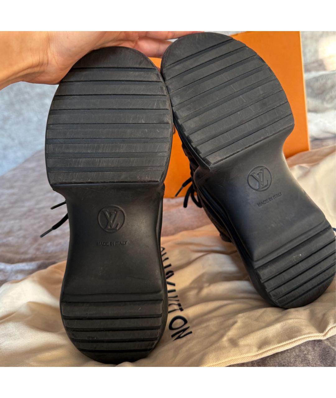 LOUIS VUITTON Коричневые текстильные кроссовки, фото 5