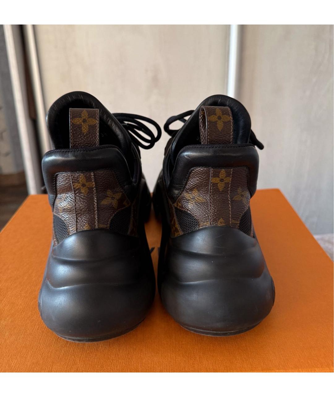 LOUIS VUITTON Коричневые текстильные кроссовки, фото 4