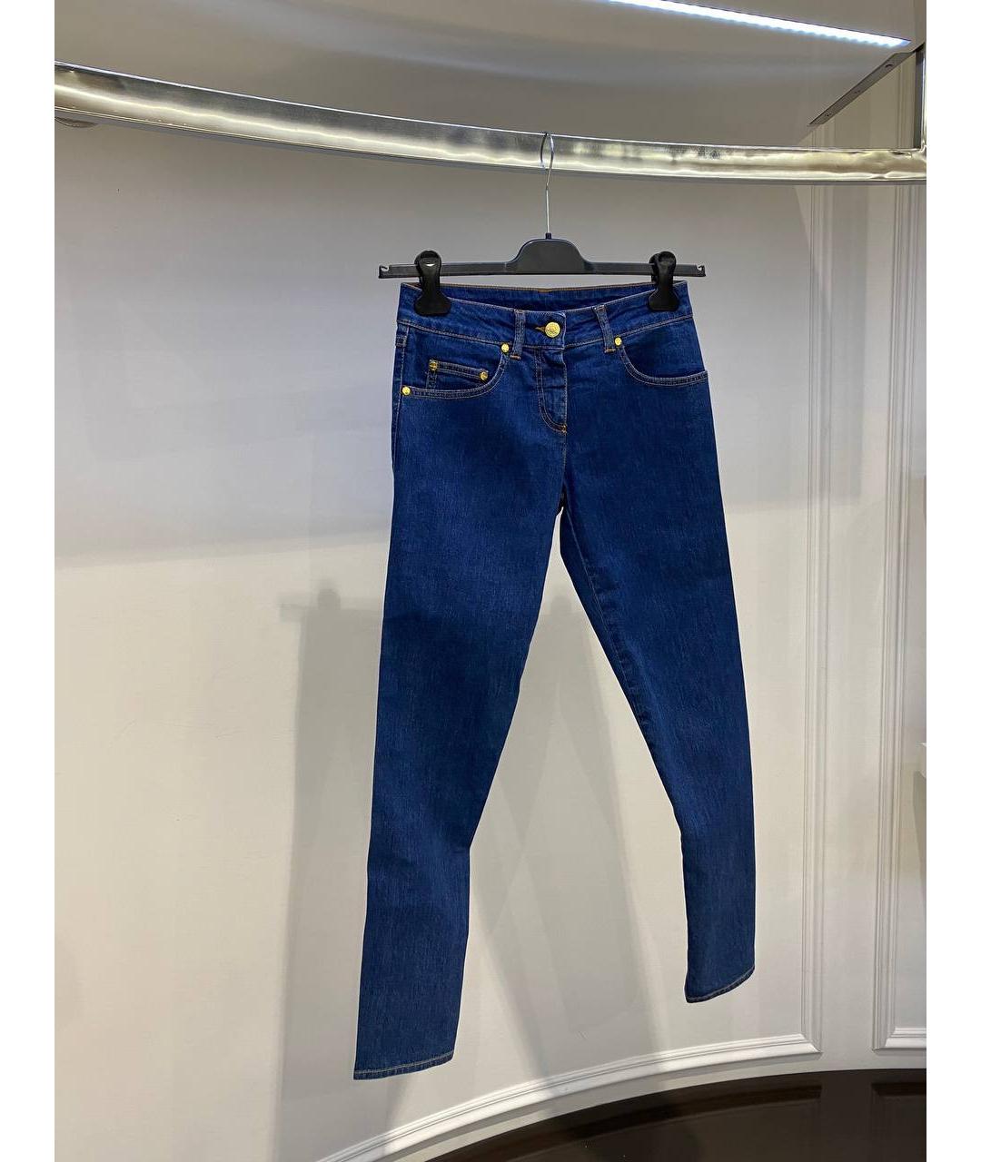 ALEXANDER MCQUEEN Синие хлопковые прямые джинсы, фото 2