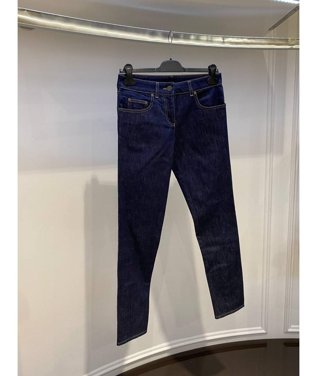 ALEXANDER MCQUEEN Синие хлопковые прямые джинсы, фото 2