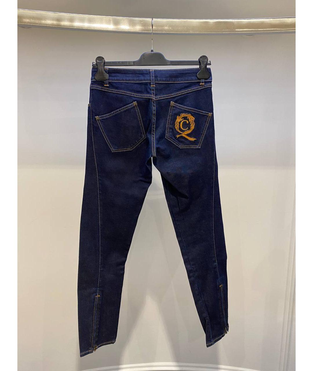 ALEXANDER MCQUEEN Синие хлопковые прямые джинсы, фото 3