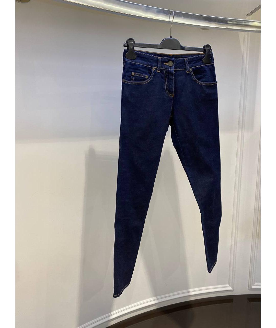 ALEXANDER MCQUEEN Синие хлопковые прямые джинсы, фото 2