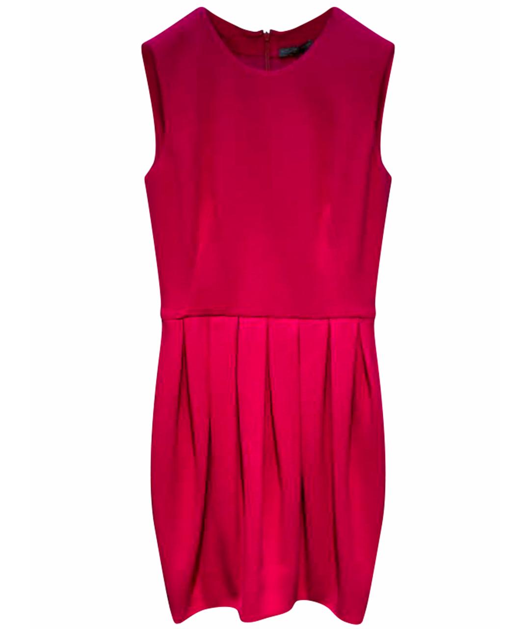 ALEXANDER MCQUEEN Красное шерстяное коктейльное платье, фото 1